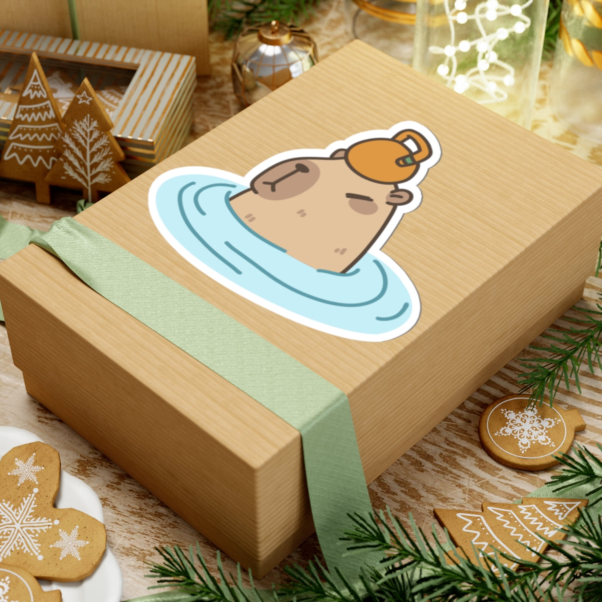 Kettlebell Capybara Sticker