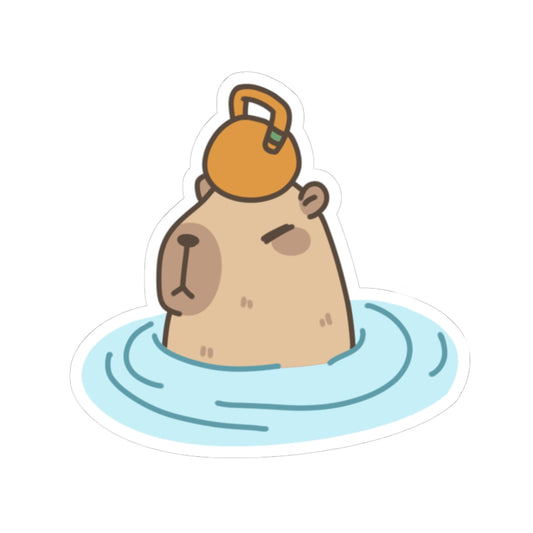 Kettlebell Capybara Sticker